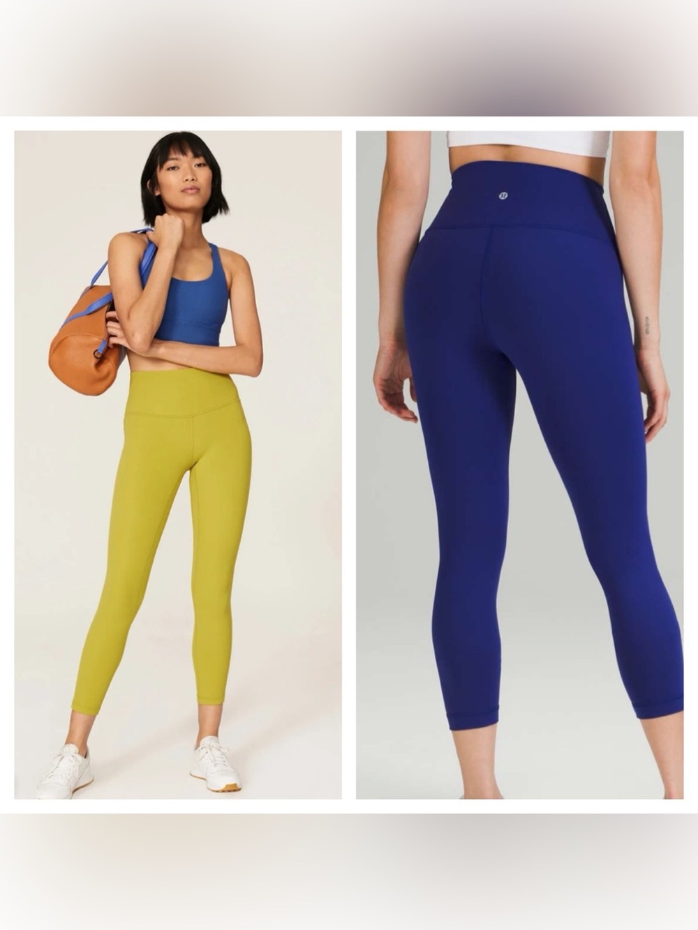 lululemon athletica High-Rise Cropped Leggings in Blue & Green size 2 Bundle
